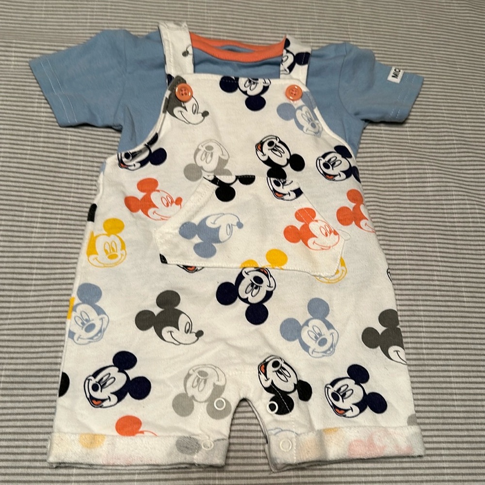 Disney baby overall outfit 3-6 months